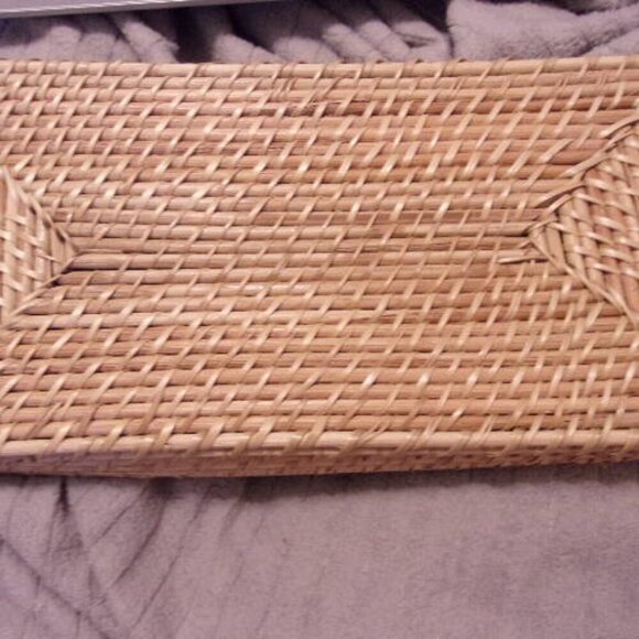 7"x14" Natural Woven Bathroom Tray - Hearth & Hand™ with Magnolia New - Picture 3 of 4